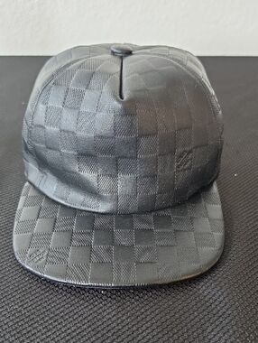 Louis Vuitton Black Checkered Leather Accessory